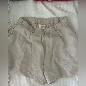 DISSH tan sand color linen shorts